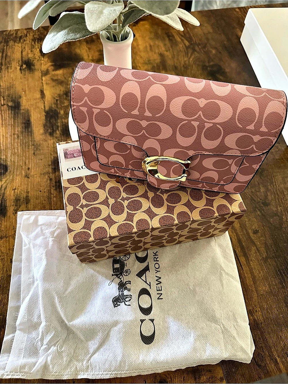Coach Tabby Shoulder Bag Pink & Brown